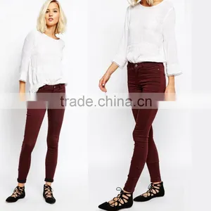 New Pattern Jeans Pants, Ladies Summer Red Jeggings on Sale Quality Choice thumbnail-1