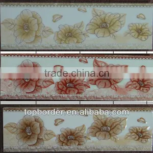 Iraq Popular Ceramic Border With Rush Golden 10X30CM thumbnail-1