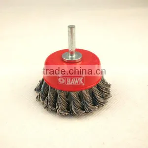 Knotted Cup Brushes With Shank, Diameter 70mm or 2 3/4" thumbnail-1