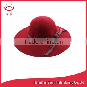 Waterproof Wool Felt Floppy Women Hat thumbnail-1