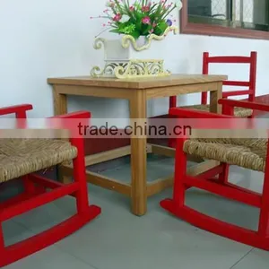 Chinese Style Red Outdoor Rocking Chair thumbnail-1