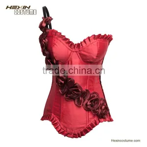 Floral Elegant Strap Open Hot Red Sex Women Photo Corset thumbnail-1