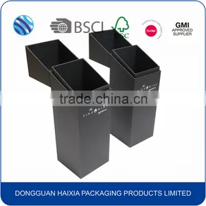 Black Hot Stamp Cardboard Packaging Box for Wine thumbnail-1