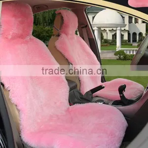 Car Interior High Quality Winter Warm Luxury 100% Genuine Short Wool Sheepskin Universal Car Seat Cover Set thumbnail-6