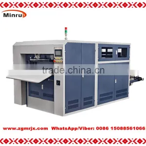 MR-930 New Automatic Roll Flaten Press Paper Box/cup/bowl Creasing Die-Cutting Machine Factory in China thumbnail-1