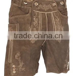 Bavarian Oktoberfest Trachten Lederhosen Bundhosen Costume Brown thumbnail-3