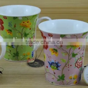11OZ Black Cat With Lace Design Overall Decal Printed Coffee Cups, Shiny Surface Porcelain Mug, KL5004-162 thumbnail-4