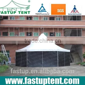 White PVC Roof and Black PVC Fabric Tent Multi-side Party Tent Pagoda thumbnail-1
