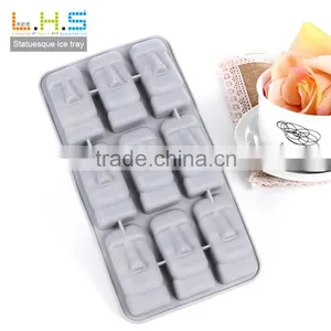 100% Food Grade Easter Island Statues Shape Silicon Ice Tray thumbnail-1