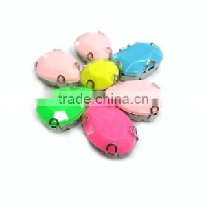 Neon Colorful Beads Stone Acrylic Garment Accessories Chunky Beads Knitwear Embellished Jeweled thumbnail-1
