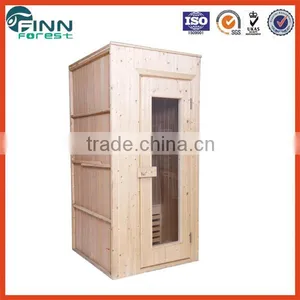Size 1m*1m*2.05m Spruce Wooden Material Mini Traditonal Dry Sauna Room thumbnail-1
