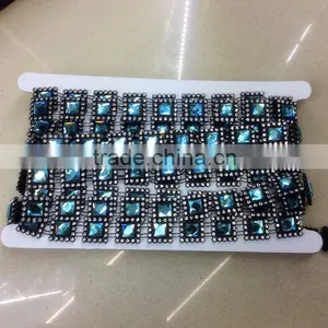 2017 New Fashion Rhinestone and Square Acrylic Chain for Shoe Decoration thumbnail-4