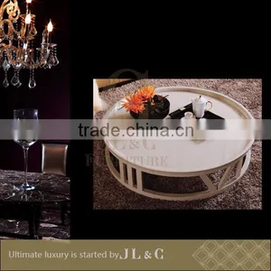 JT16-04 High-end Round Top Geometric Coffee Table Furniture Factory Price JL&C Luxury Home Furniture thumbnail-1