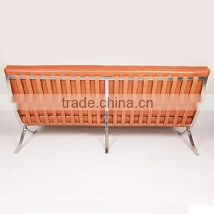 Mis Van Der Rohe Designer Furniture Barcelona Sofa 1+2+3 Set thumbnail-6