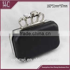 Fashion Skull Clasp Box Purse Frame Clutch Handbag Frame With Covers thumbnail-1