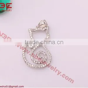Lovely Cat Silver 925 Jewelry Pendant With AAA Zircon Stone thumbnail-1