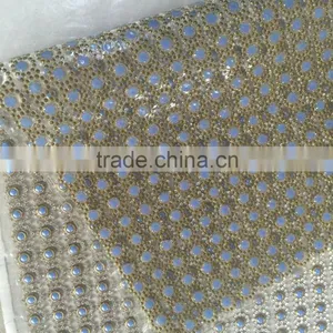 Multi Colors Ceramic Pearl With Rhinestone Decorated Mesh Triming With Glue for Bags thumbnail-4