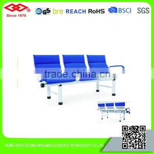 Comfortable Nylon Cover Public Waiting Seating Bench Chair thumbnail-2