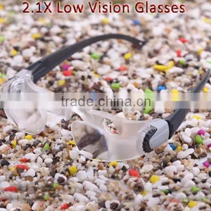 2.1X Hands Free Magnifier Glasses for Low Vision thumbnail-1