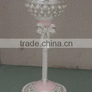 Candle Holder/candle Stand Candlesticker Metal With Pearl Decoration Oversea Market thumbnail-1