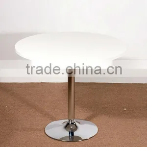 HC-M038 on Sale White Office Round Negotiation Wooden Table Metal Base thumbnail-1