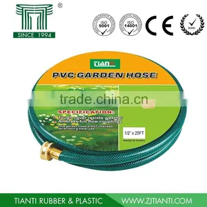 5/8" PVC Garden Hose, Garden Water Hose With Brass Connector thumbnail-1