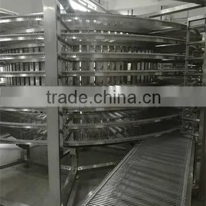 Food Grand Stainless Steel Mash Belt Spiral Cooling Tower Conveyor thumbnail-4