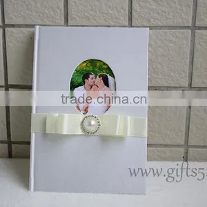Handmade Wedding Guest Book With Photo Frame on the Cover Wedding Supplier in China thumbnail-4