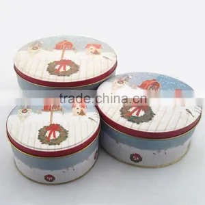 Promotional Christmas Gift Cookie Tin Box Set thumbnail-2