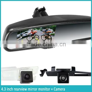 Latest 4.3 Inch Car Rear View Mirror Monitor With Universal Bracket and Waterproof Camera thumbnail-3