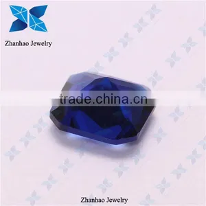 Wholesale Loose Faceted Cut Blue Rough Synthetic Glass Gemstones thumbnail-1