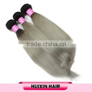 Fashion 2016 Grey Brazilian Hair Virgin Remy Grey Human Hair thumbnail-3