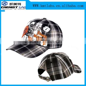 Striped Style and 100% Cotton Fabric Plain Distressed Baseball Cap thumbnail-2
