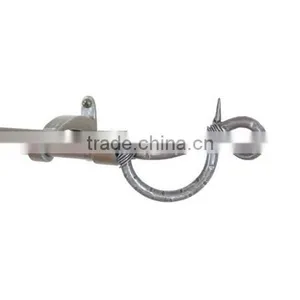 Window Metal Satin Nickel Curtain Rod Cap thumbnail-1