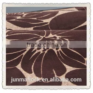 Upholstery Sofa Fabrics Imitation Linen Flocking Fabrics for Sofa and Upholstery thumbnail-2