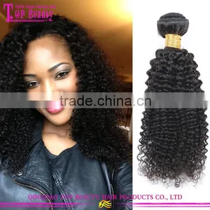 Qingdao Factory Malaysian Virgin Afro Kinky Human Hair Weave Natural Black Kinky Curly Hair thumbnail-1
