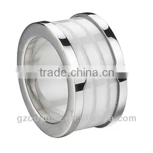 Ceramic and Stainless Steel Combined Ring, Wide Ceramic Ring thumbnail-1