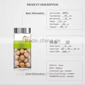 Glass Food Storage Vacuum Container With Stainless Lid QM421 thumbnail-2