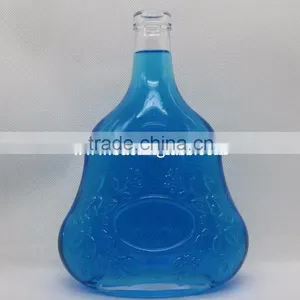 Fancy 700ml Vodka Glass Wine Bottle With Cork thumbnail-1