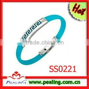 Silicone Bracelet Adversting Gift Silicone Wristband,Metal Button Silicone Bracelet thumbnail-1