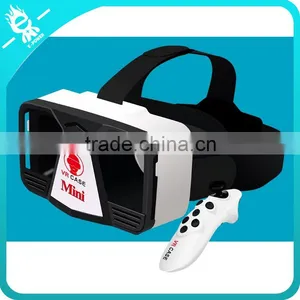 2016 Virtual Reality Cardboard 3D vr Headset vr Case With Bluetooth Remote Controller thumbnail-1