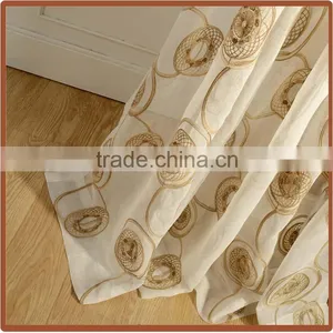 Home Decoration Poly Cotton Embroidery Window Curtain / Window Drapes thumbnail-5