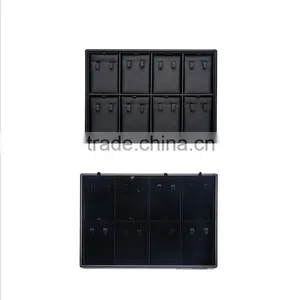Chinese Factories Wholesale Custom Luxury Leather Eight Earrings Box, Black Beautiful Display Box thumbnail-2