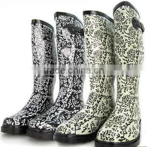 Sexy Ladies High Heel Rubber Rain Boots thumbnail-1