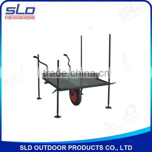 Fishing Tackle Carriers Platform With Single Wheel With Adjustable Leg thumbnail-1