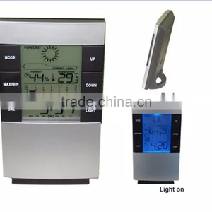 Portable Digital LCD Thermometer Hygrometer Clock Temperature Humidity Meter thumbnail-3