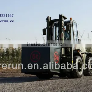 Everun 4X4 Rough Terrain Diesel Forklift 5 Tons With Cummins Engine(ER5000) thumbnail-1