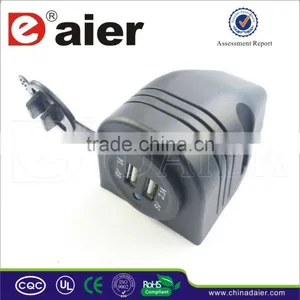 12V Car USB Flush Mount Lighter Socket With Bracket 1 Hole,Nut And USB Cover thumbnail-1