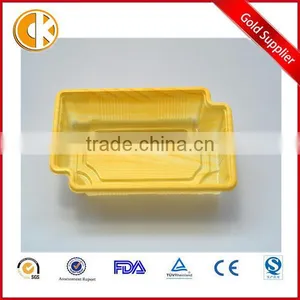 Yellow Disposable Plastic Food Container With Lid thumbnail-1