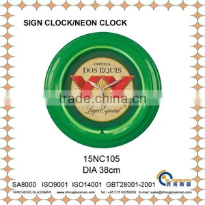 DIA 38cm Customizable Colorful Neon Clock LED Clock Wall Clock thumbnail-1